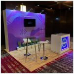 10x10 Trade Show Booth Rental Package 148 - Angle View - LV Exhibit Rentals in Las Vegas