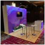 10x10 Trade Show Booth Rental Package 148 - Side Angle View - LV Exhibit Rentals in Las Vegas