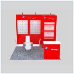 10x10 Trade Show Booth Rental Package 151 - Front View - LV Exhibit Rentals in Las Vegas