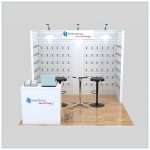 10x10 Trade Show Booth Rental Package 152 - Front View - LV Exhibit Rentals in Las Vegas