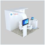 10x10 Trade Show Booth Rental Package 153 - Angle View - LV Exhibit Rentals in Las Vegas
