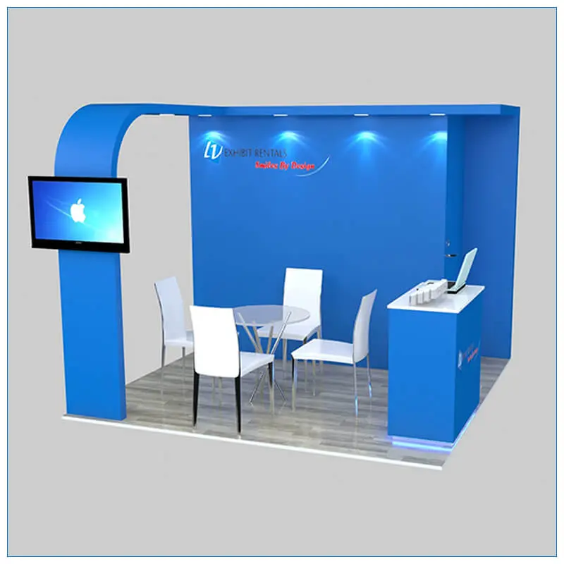 10x10 Trade Show Booth Rental Package 153 - LV Exhibit Rentals in Las Vegas