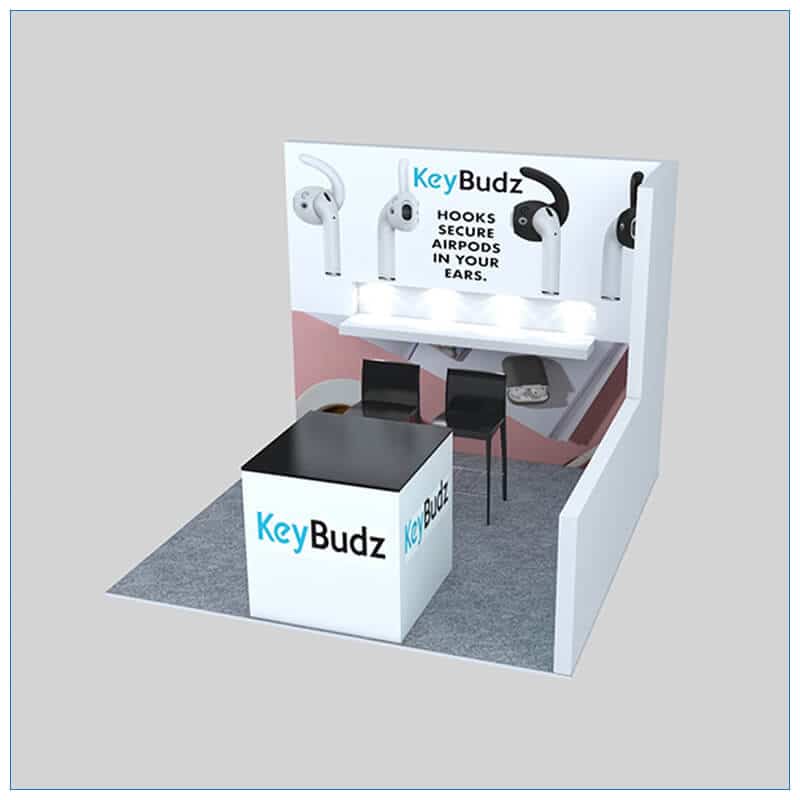 10x10 Trade Show Booth Rental Package 154 - Angle View 2 - LV Exhibit Rentals in Las Vegas