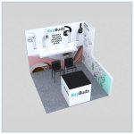 10x10 Trade Show Booth Rental Package 154 - Angle View - LV Exhibit Rentals in Las Vegas