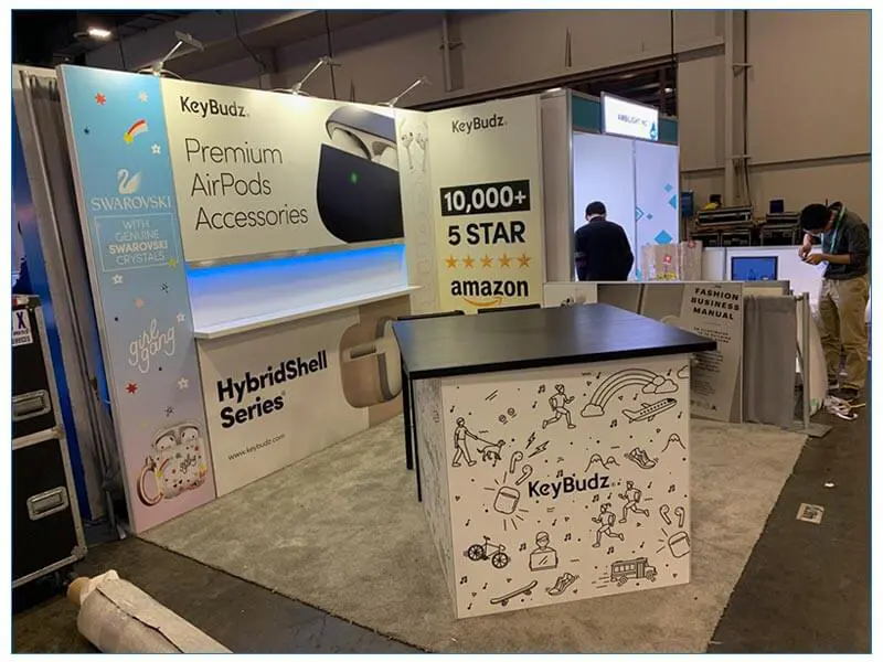 10x10 Trade Show Booth Ideas Rental Package 154 - CES 2020 - LV Exhibit Rentals in Las Vegas