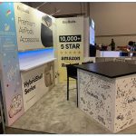 10x10 Trade Show Booth Rental Package 154 - Side View - CES 2020 - LV Exhibit Rentals in Las Vegas
