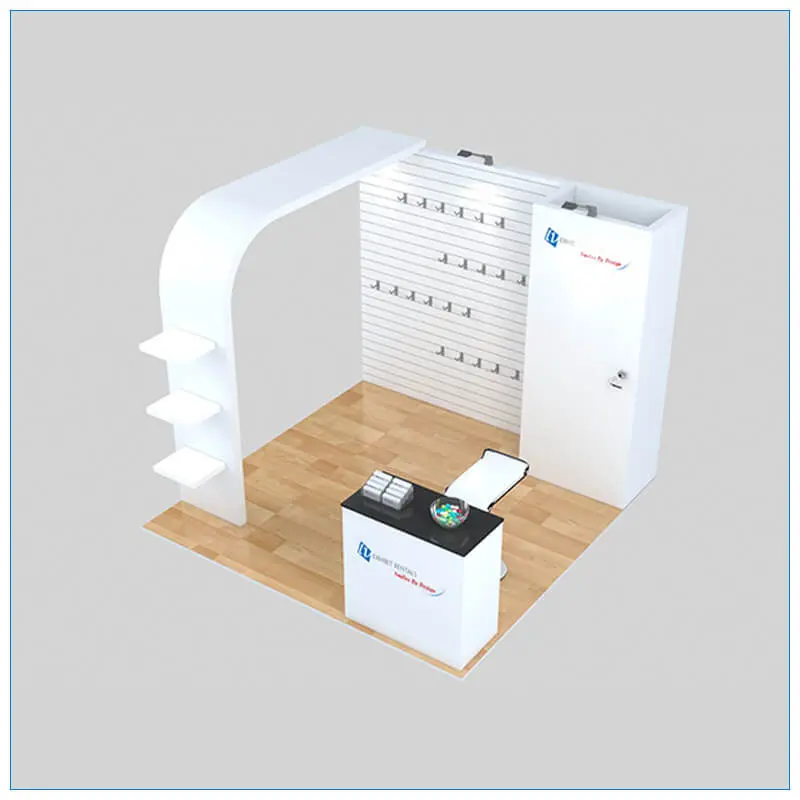 10x10 Trade Show Booth Rental Package 155 - Angle View 2 - LV Exhibit Rentals in Las Vegas