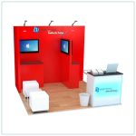 10x10 Trade Show Booth Rental Package 156 - Angle View - LV Exhibit Rentals in Las Vegas