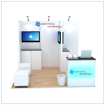 10x10 Trade Show Booth Rental Package 156 - Front View - LV Exhibit Rentals in Las Vegas