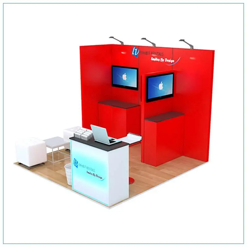 10x10 Trade Show Booth Rental Package 156 - LV Exhibit Rentals in Las Vegas