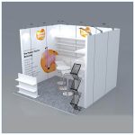 10x10 Trade Show Booth Rental Package 157 - Left Angle View - LV Exhibit Rentals in Las Vegas