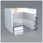 10x10 Trade Show Booth Rental Package 157 - Right Angle View - LV Exhibit Rentals in Las Vegas