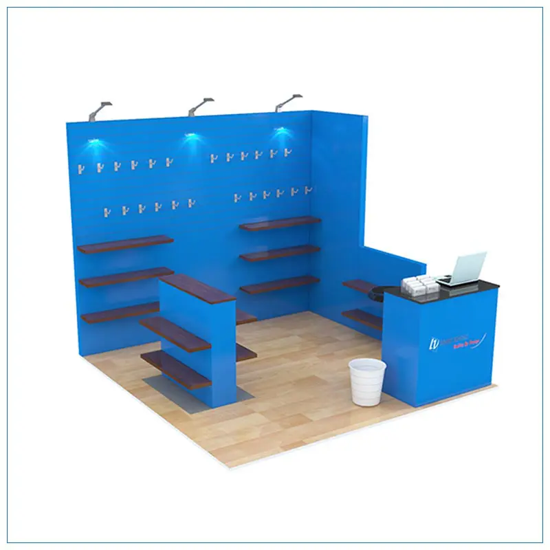 10x10 Trade Show Booth Rental Package 158 - LV Exhibit Rentals in Las Vegas