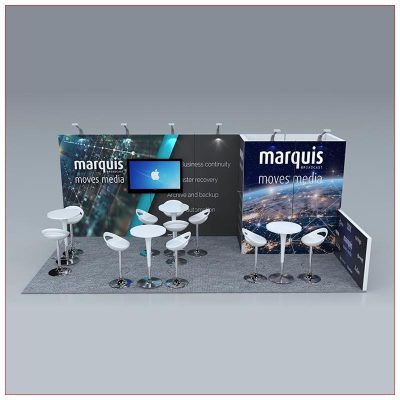 10x20 Trade Show Booth Rental Package 248 - Front View - LV Exhibit Rentals in Las Vegas