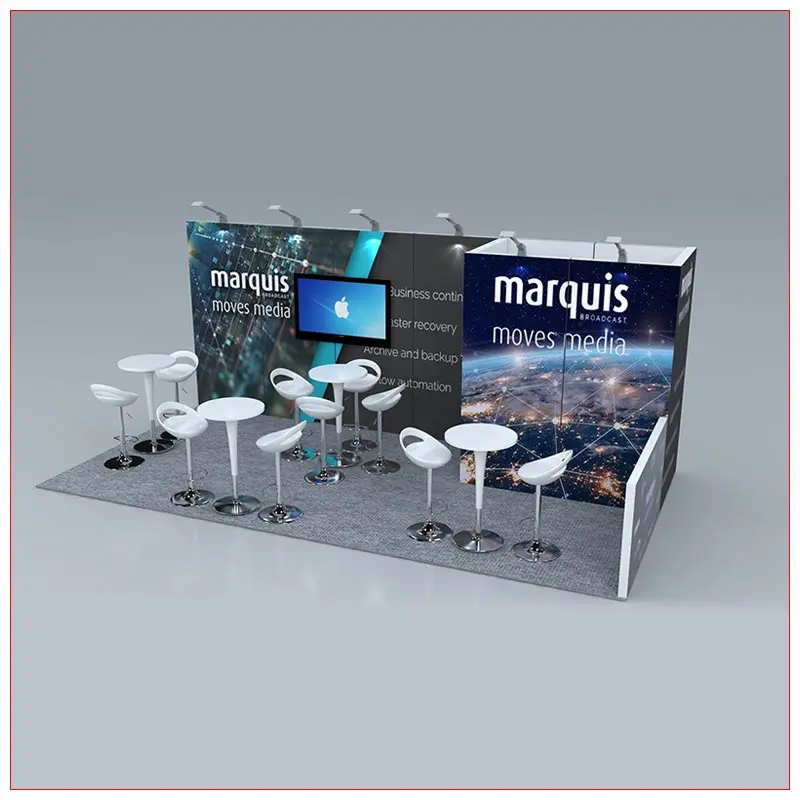10x20 Trade Show Booth Rental Package 248 - LV Exhibit Rentals in Las Vegas