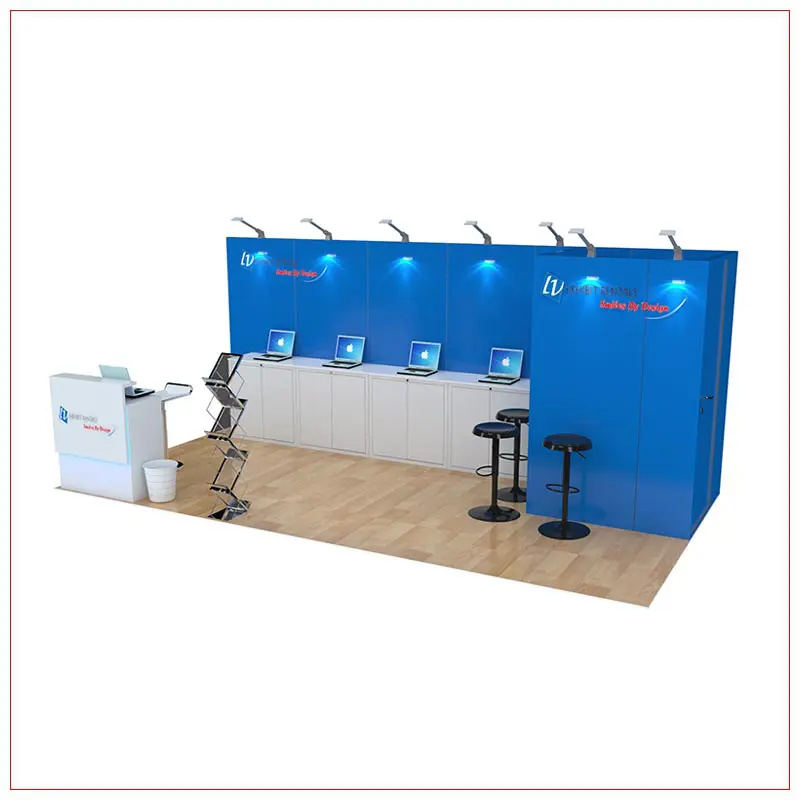 10x20 Trade Show Booth Rental Package 249 - LV Exhibit Rentals in Las Vegas