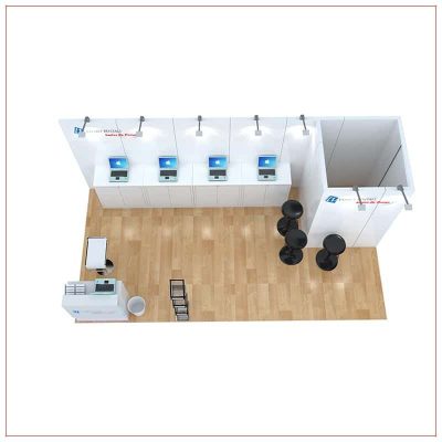 10x20 Trade Show Booth Rental Package 249 - Top-Down View - LV Exhibit Rentals in Las Vegas