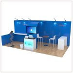 10x20 Trade Show Booth Rental Package 250 - Angle View - LV Exhibit Rentals in Las Vegas