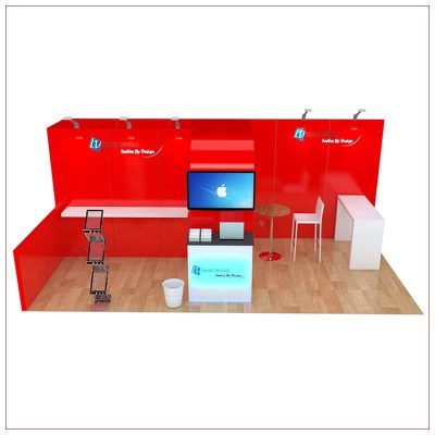 10x20 Trade Show Booth Rental Package 250 - Front View - LV Exhibit Rentals in Las Vegas
