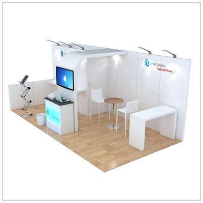 10x20 Trade Show Booth Rental Package 250 - Side View - LV Exhibit Rentals in Las Vegas