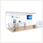 10x20 Trade Show Booth Rental Package 251 - Angle View - LV Exhibit Rentals in Las Vegas