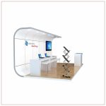 10x20 Trade Show Booth Rental Package 251 - Side View - LV Exhibit Rentals in Las Vegas