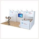 10x20 Trade Show Booth Rental Package 252 - Angle View - LV Exhibit Rentals in Las Vegas