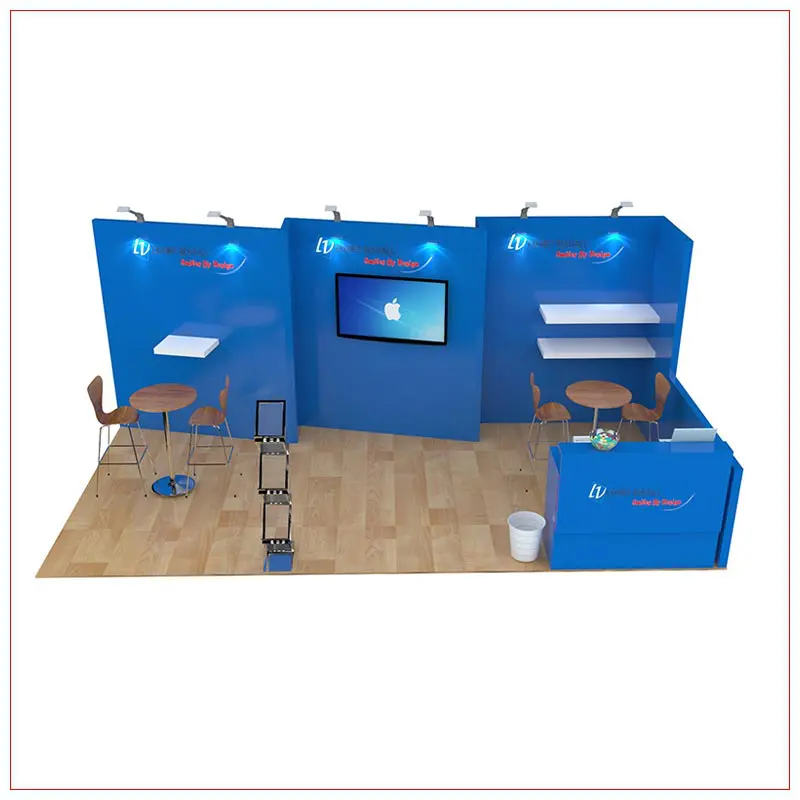 10x20 Trade Show Booth Rental Package 252 - LV Exhibit Rentals in Las Vegas