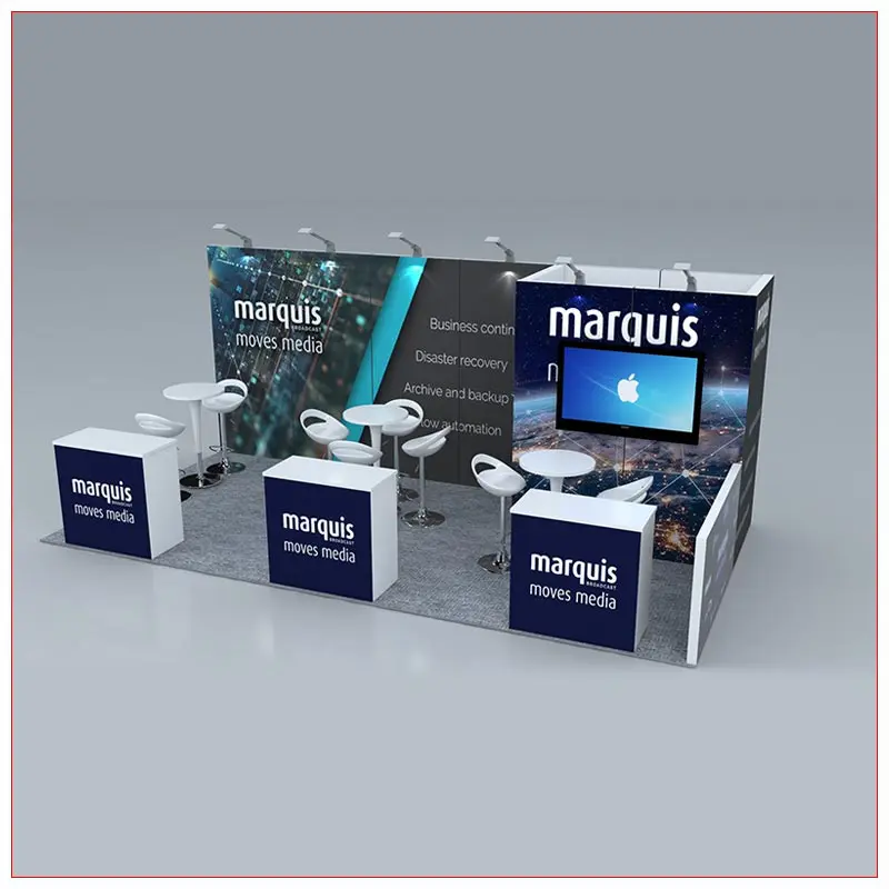 10x20 Trade Show Booth Rental Package 253 - LV Exhibit Rentals in Las Vegas