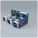 10x20 Trade Show Booth Rental Package 253 - Side View - LV Exhibit Rentals in Las Vegas
