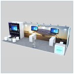 10x30 Trade Show Booth Rental Package 308 - Angle View- LV Exhibit Rentals in Las Vegas
