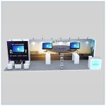 10x30 Trade Show Booth Rental Package 308 - Front View- LV Exhibit Rentals in Las Vegas
