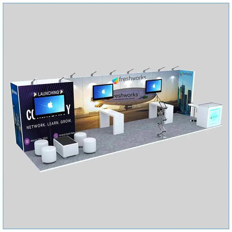 10x30 Trade Show Booth Rental Package 308 - LV Exhibit Rentals in Las Vegas