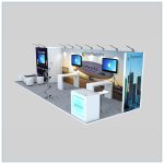 10x30 Trade Show Booth Rental Package 308 - Side View- LV Exhibit Rentals in Las Vegas