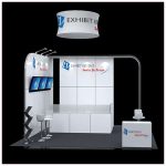 20x20 Trade Show Booth Rental Package 421 - Front View - LV Exhibit Rentals in Las Vegas