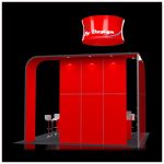 20x20 Trade Show Booth Rental Package 421 - Rear View - LV Exhibit Rentals in Las Vegas