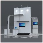 20x20 Trade Show Booth Rental Package 422 Front View- LV Exhibit Rentals in Las Vegas