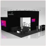 20x20 Trade Show Booth Rental Package 423 - Front View - LV Exhibit Rentals in Las Vegas