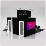 20x20 Trade Show Booth Rental Package 423 - Side View - LV Exhibit Rentals in Las Vegas