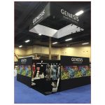 20x20 Trade Show Booth Rental Package 424 - Angle View - LV Exhibit Rentals in Las Vegas