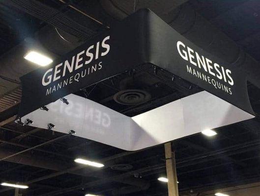 20x20 Trade Show Booth Rental Package 424 - Hanging Sign - LV Exhibit Rentals in Las Vegas | Trade Show Sign Rentals Las Vegas