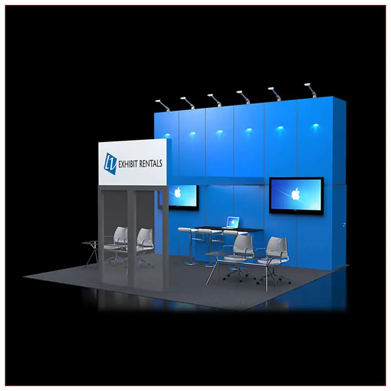 20x20 Trade Show Booth Rental Package 425 - LV Exhibit Rentals in Las Vegas