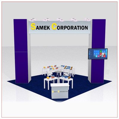 20x20 Trade Show Booth Rental Package 426C - Front View - LV Exhibit Rentals in Las Vegas