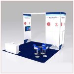 20x20 Trade Show Booth Rental Package 427 - Angle View - LV Exhibit Rentals in Las Vegas