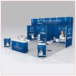 20x20 Trade Show Booth Rental Package 428 - Angle View - LV Exhibit Rentals in Las Vegas