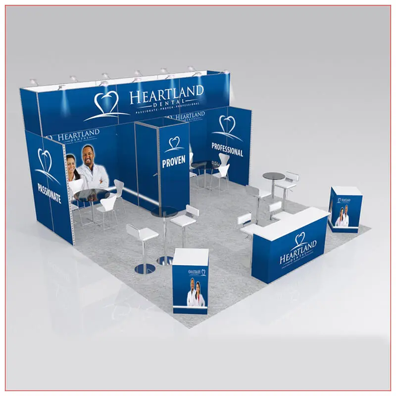 20x20 Trade Show Booth Rental Package 428 - LV Exhibit Rentals in Las Vegas