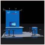 20x20 Trade Show Booth Rental Package 429 - Angle View - LV Exhibit Rentals in Las Vegas