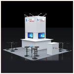 20x20 Trade Show Booth Rental Package 429 - Front View - LV Exhibit Rentals in Las Vegas