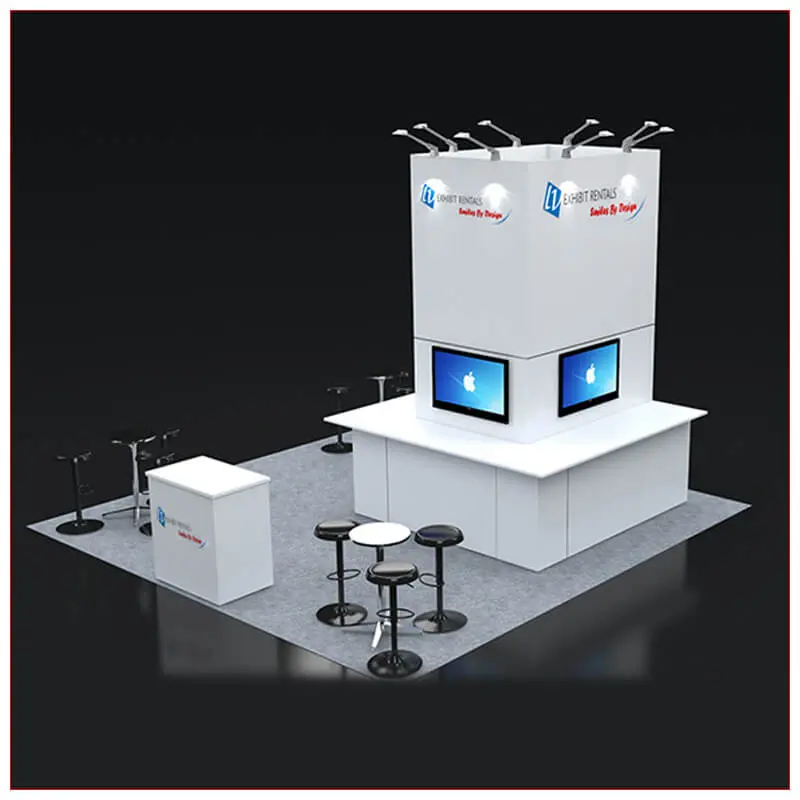 20x20 Trade Show Booth Rental Package 429 - LV Exhibit Rentals in Las Vegas