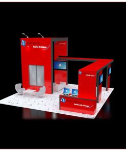 20x20 Trade Show Booth Rental Package 431 - Angle View 2 - LV Exhibit Rentals in Las Vegas